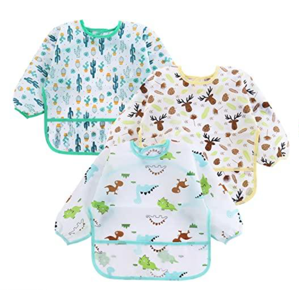 PandaEar Long Sleeve Bibs (5-Pack)