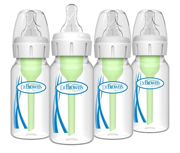 Dr. Brown's Anti-Colic Options+ Narrow Bottle (4oz, 4-Pack)